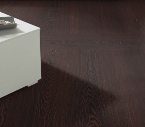 Ξύλινο Δάπεδο Wenge με σχέδιο Ψαροκόκαλο με ίσια και φαρδιά νερά
